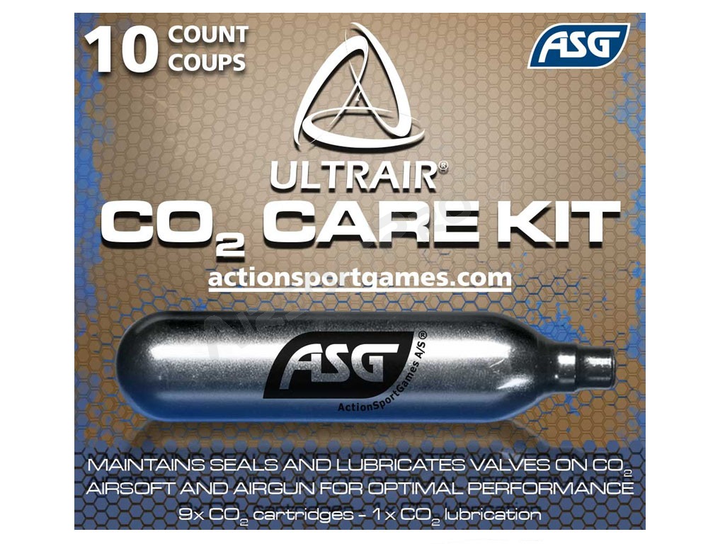 Kit d'entretien CO2 Ultrair (9 cartouches régulières {spojka_ET} 1 cartouche de lubrification) [ASG]