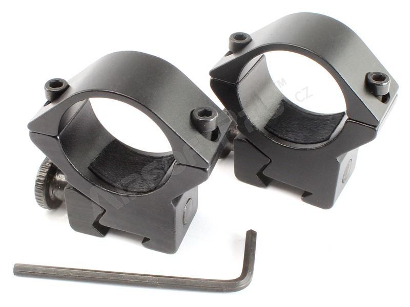25,4mm montážní kroužky pro 11mm Dovetail lišty - nízké [ASG]
