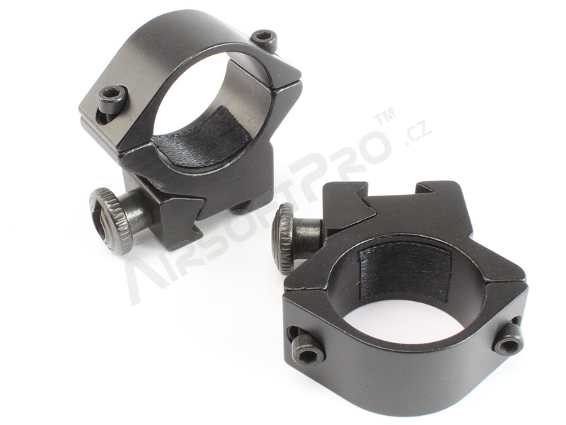 25,4mm montážní kroužky pro 11mm Dovetail lišty - nízké [ASG]