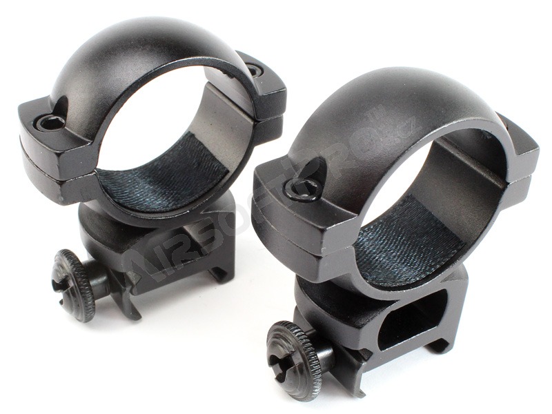 supports de lunettes de 30 mm pour les rails RIS Picatiny courants - milieu [ASG]