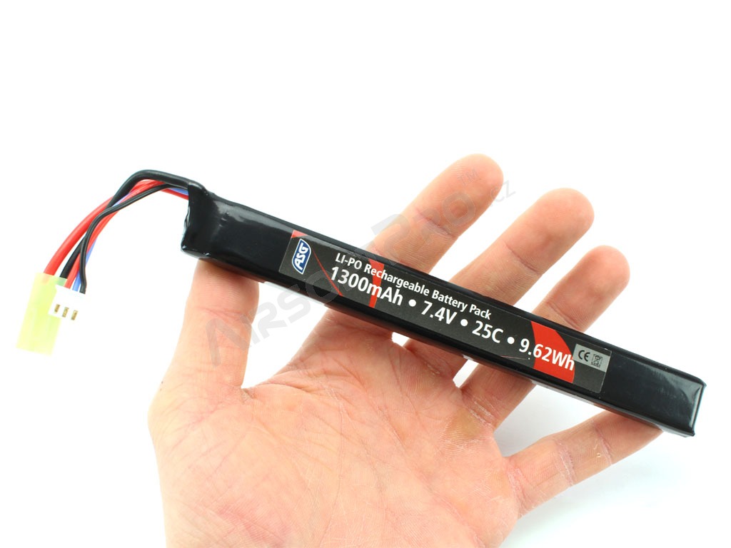 Battery Li-Po 7,4V 1300mAh 25C/35C [ASG]