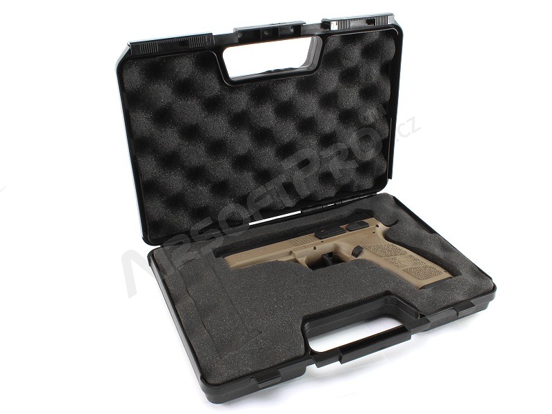 Airsoft pistol CZ P-09 DT FDE, metal slide, Gas blowback + case [ASG]