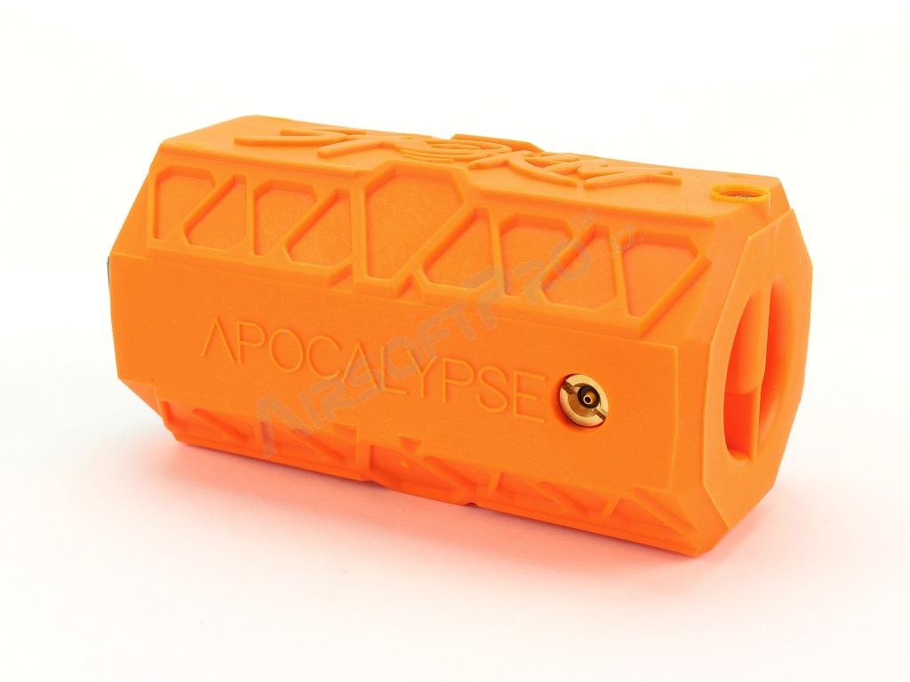 Plynový vrhací granát STORM Apocalypse na 155 kuliček - oranžový [ASG]