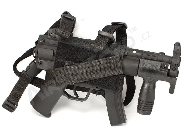 Stehenní pouzdro pro zbraň MP5K - černé [AS-Tex]