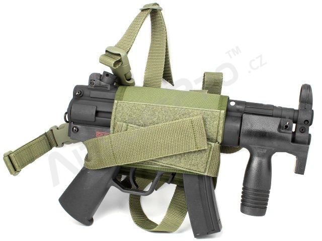 Stehenní pouzdro pro zbraň MP5K - zelené [AS-Tex]