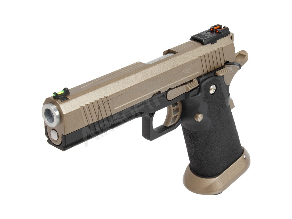 Pistolet GBB airsoft Hi-Capa 5.1 HX10 (glissière séparée) - FDE [AW Custom]