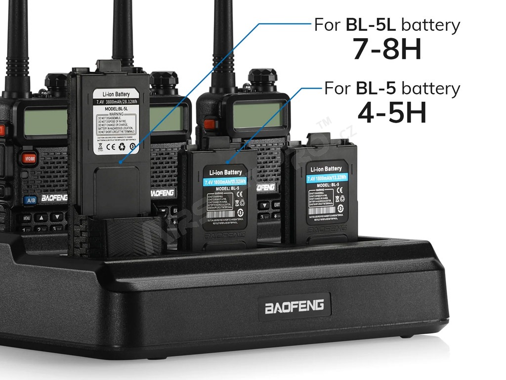 Multi-charger for 6x Baofeng UV-5R radios [Baofeng]