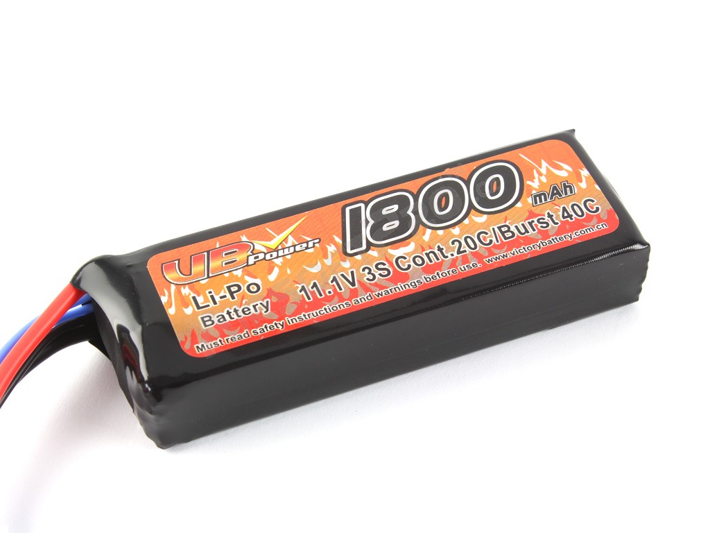 Batterie Li-Po 11,1V 1800mAh 20/40C - Mini bloc [VB Power]