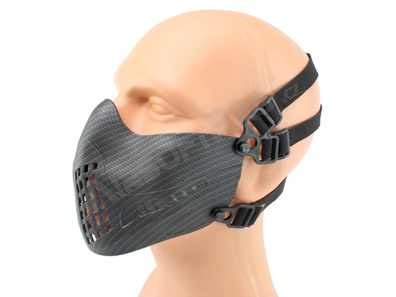 Masque de pilote tactique protégeant le visage - Style carbone [Big Dragon]