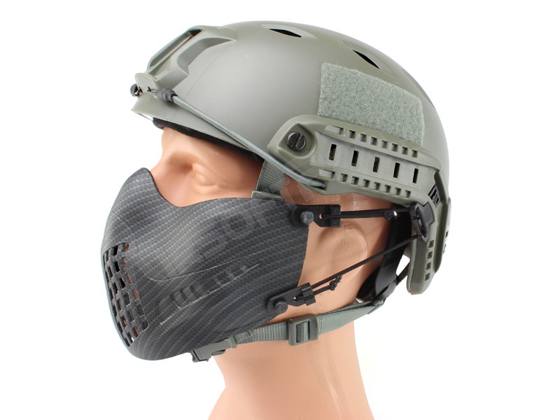 Face protecting Tactical Pilot mask - Carbon style [Big Dragon]