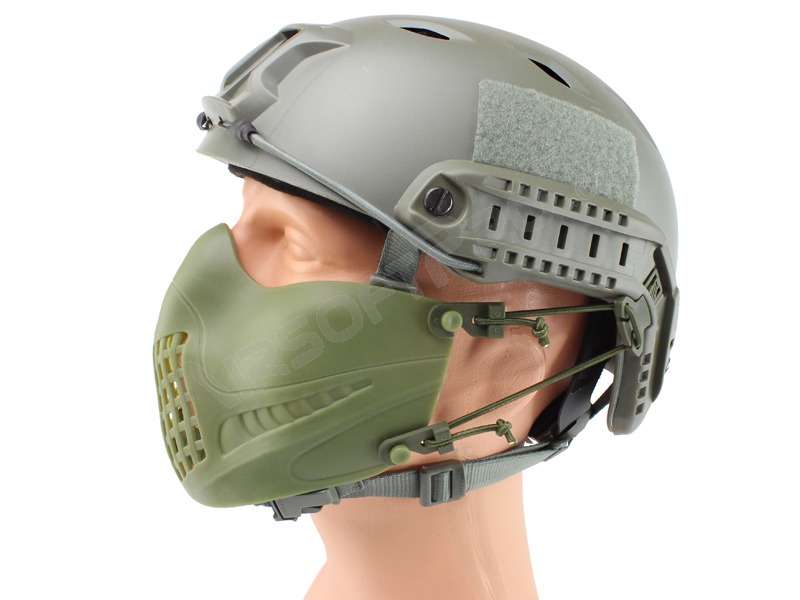 Maska na airsoft Tactical Pilot - olivová (OD) [Big Dragon]