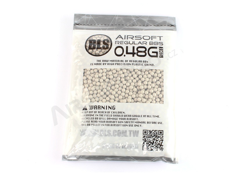 Airsoftové kuličky BLS Precision Grade 0,48 g | 2080 ks | 1 kg - bílé [BLS]