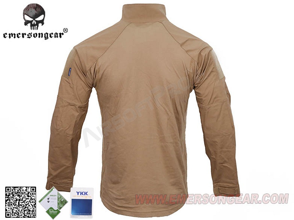Combat E4 shirt - Coyote Brown, S size [EmersonGear]