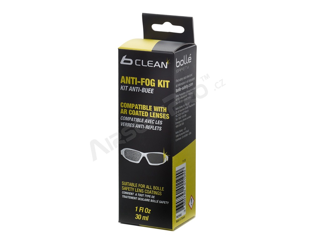 Anti-fog kit B-Clean B300 with shammy cloth (PACFAR3) - 30 ml [Bollé]