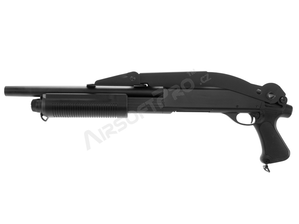 Fusil de chasse airsoft M870 avec crosse pliante, court, métal (CM.352M) [CYMA]