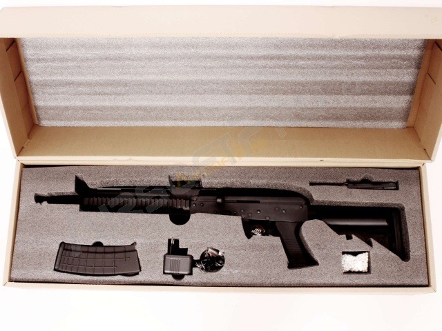 Fusil d'airsoft AK74 Tactical, entièrement métallique (CM.040I) - noir [CYMA]