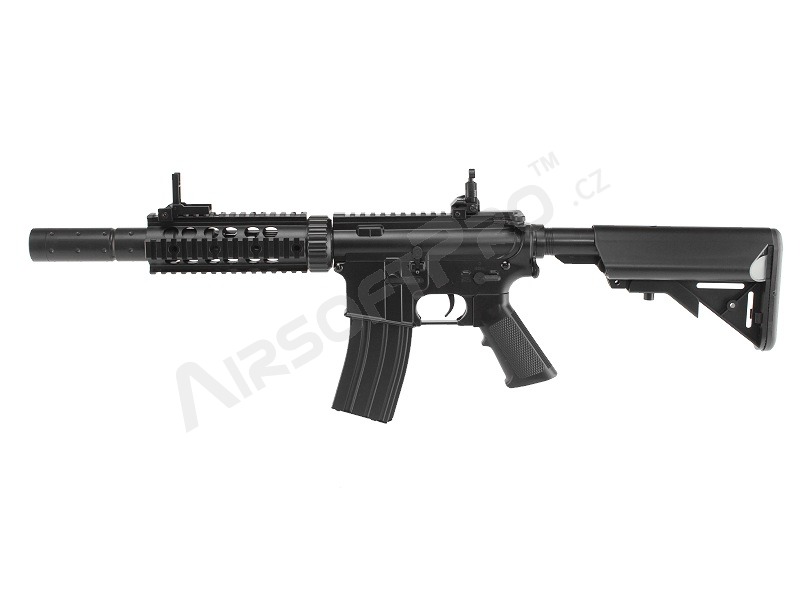 Airsoft rifle M4 RIS CQB with silencer (CM.513)  - black [CYMA]