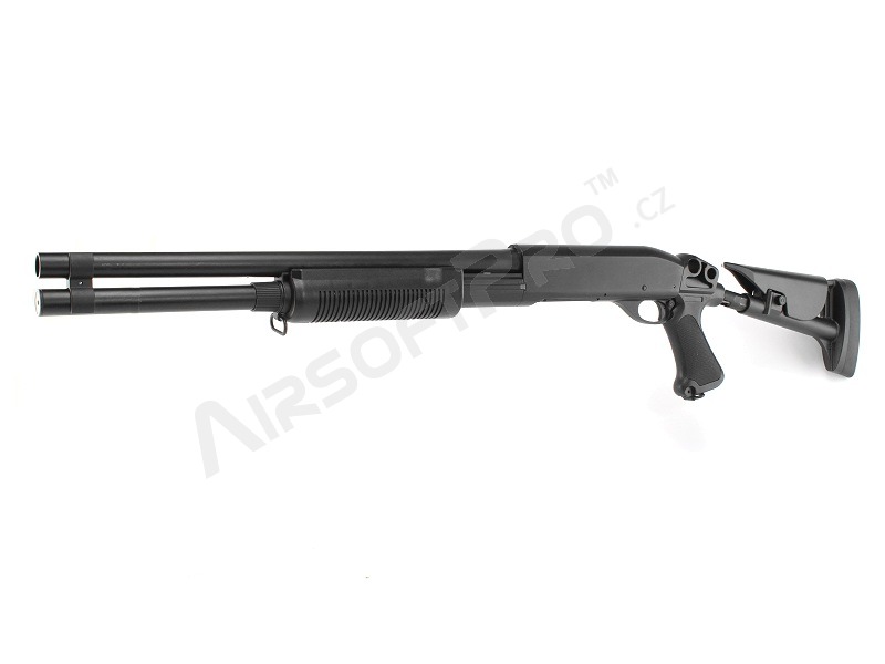Fusil de chasse airsoft M870 avec crosse NYLON tactique, long, METAL (CM.353LMN) [CYMA]