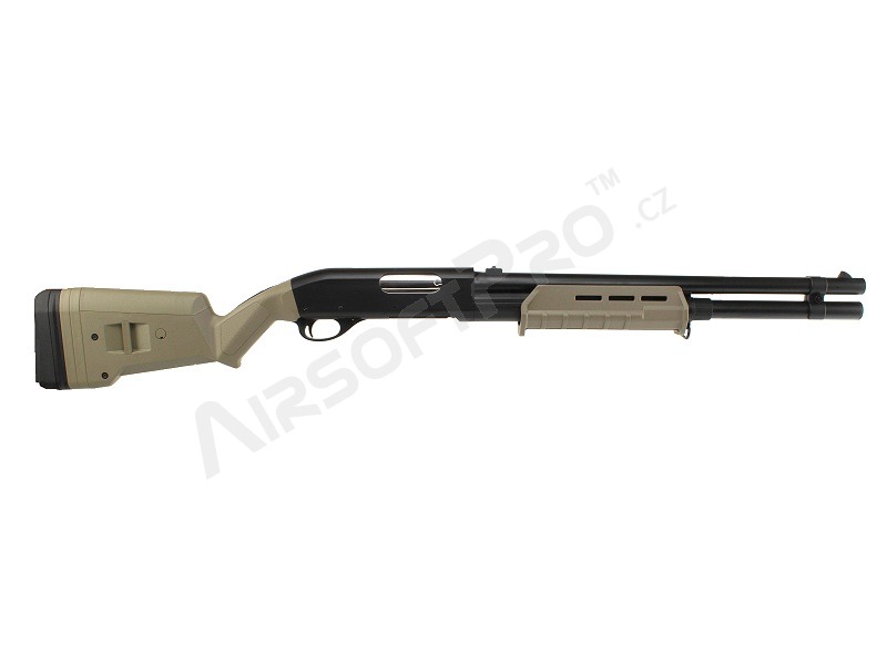 Airsoft M870 Shotgun, long, ABS (CM.355L) - TAN [CYMA]