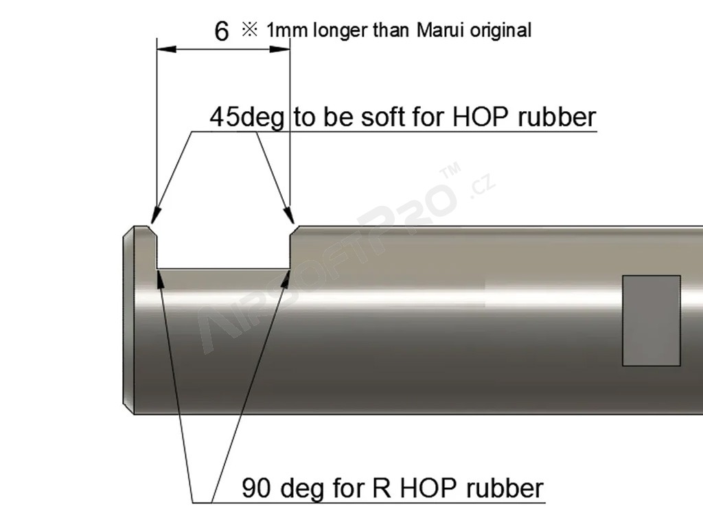 Hardened inner barrel GUREN 1 6,03 AEG - 455 mm (AK47) [daVinci]