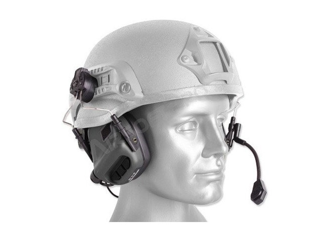 Electronic Hearing Protector M32 with microphone and ARC helmet adapter - black [EARMOR]
