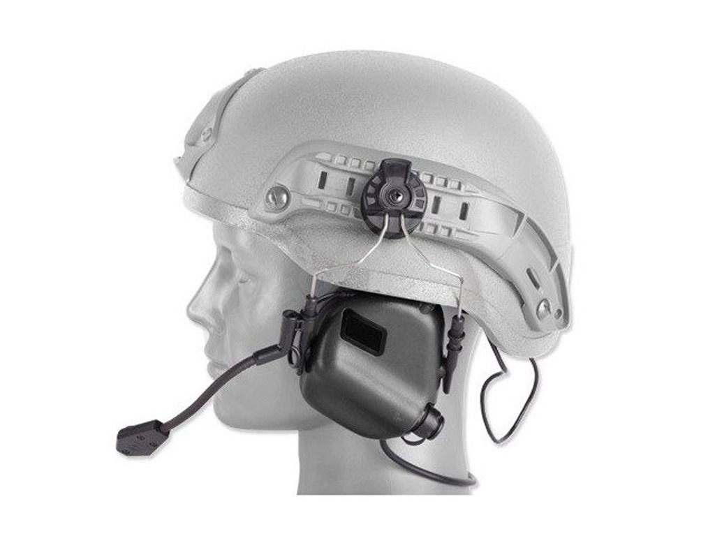 Electronic Hearing Protector M32 with microphone and ARC helmet adapter - black [EARMOR]