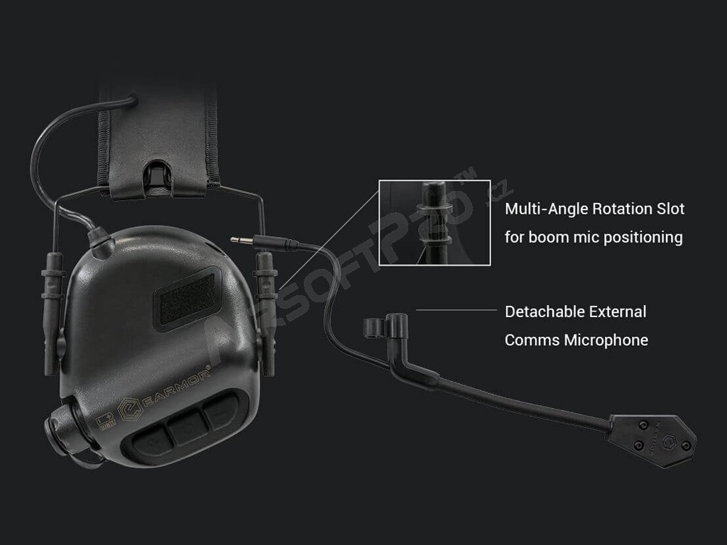 Protecteur auditif électronique M32 avec microphone - Marron Coyote [EARMOR]