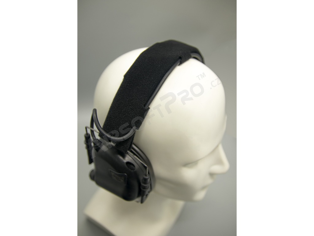One piece cut velcro headband for headphones M31/M32 - black [EARMOR]
