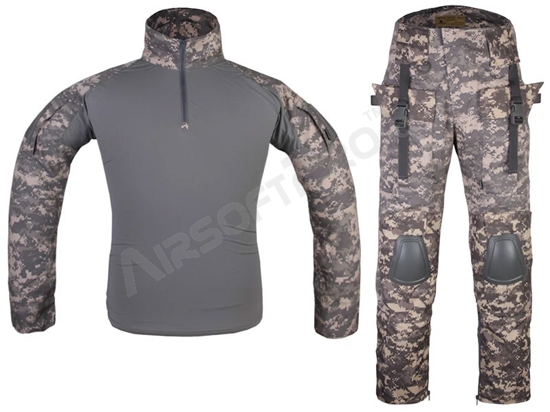 Tactical suit set Digital ACU with pads, size L [EmersonGear]