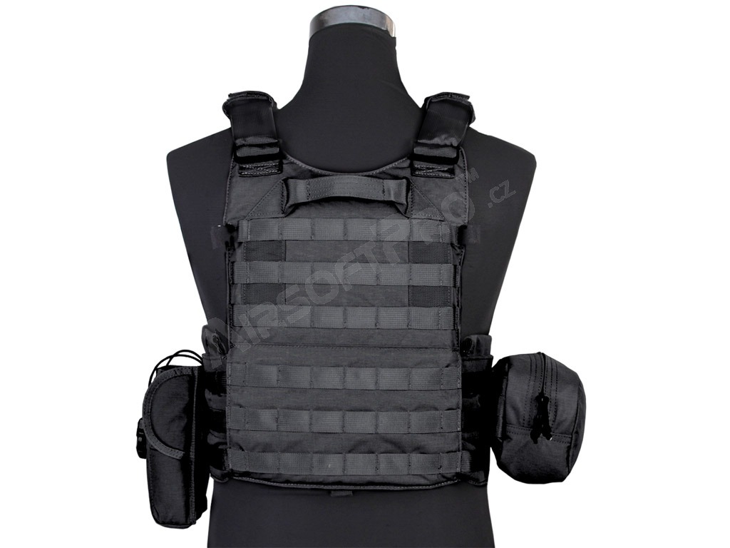 LBT6094A Plate Carrier With 3 Pouches - Black [EmersonGear]