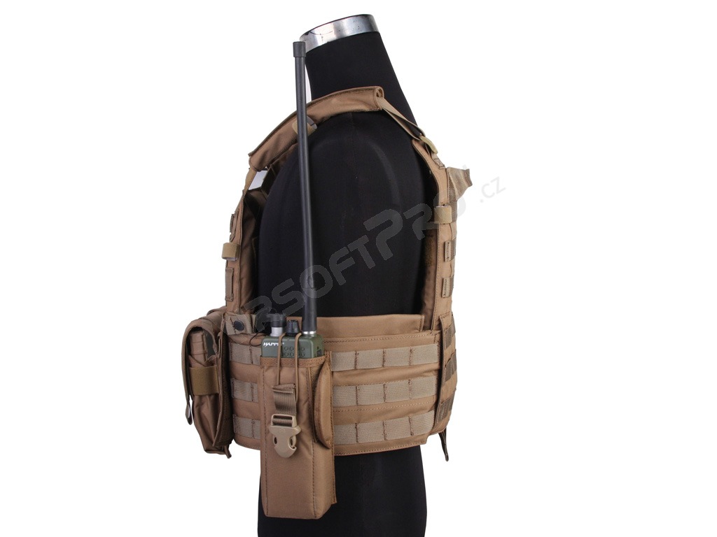 LBT6094A Plate Carrier With 3 Pouches - Coyote Brown [EmersonGear]