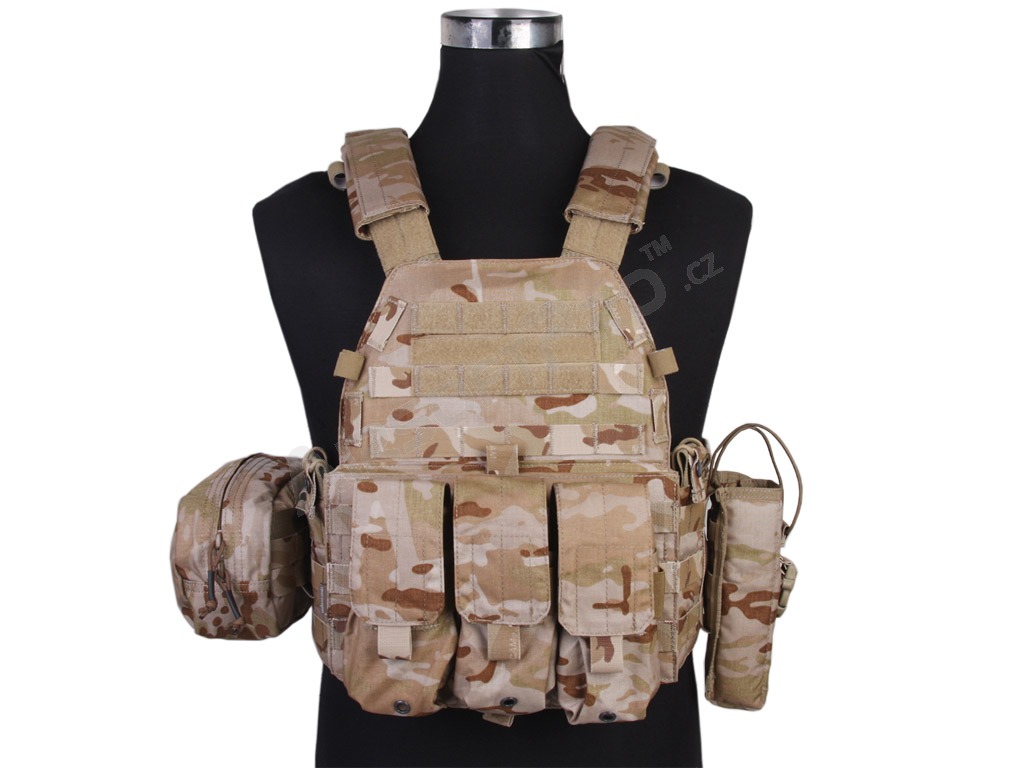 LBT6094A Plate Carrier With 3 Pouches - Multicam Arid [EmersonGear]