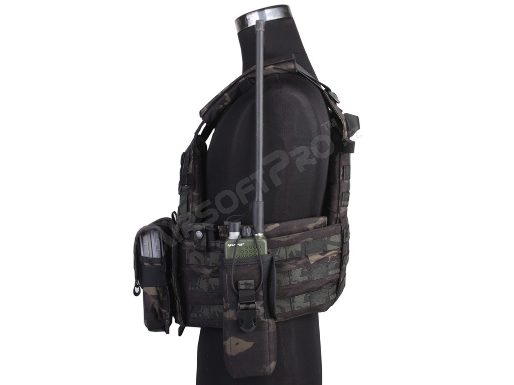 Maskáčová vesta s nosičem plátů a třemi sumkami LBT 6094A - Multicam Black [EmersonGear]