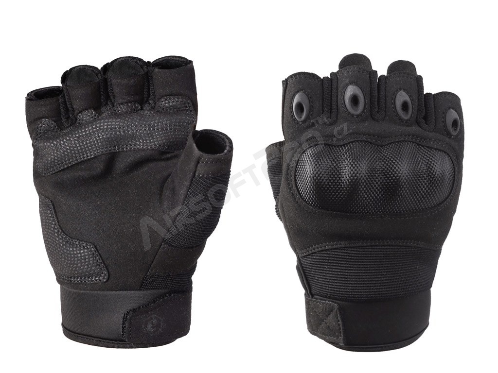 Half finger tactical gloves - black, S size [EmersonGear]