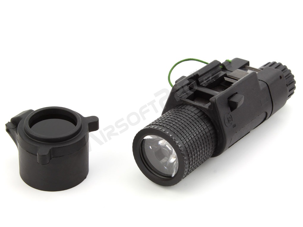 M3X LED Tactical Flashlight (RIS) with IR filter, long - black [Element]