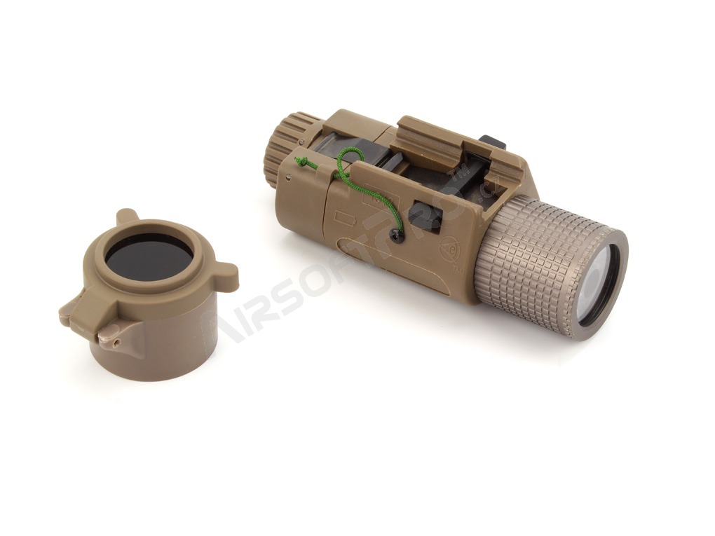 M3X LED Tactical Flashlight (RIS) with IR filter, long - Dark Earth [Element]