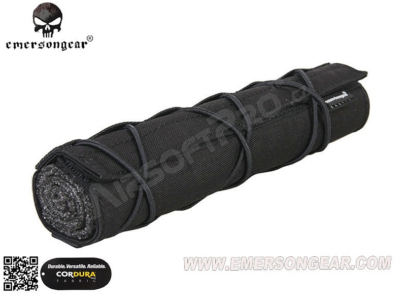22cm Airsoft Suppressor Cover - black [EmersonGear]