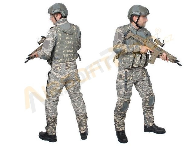 Tactical suit set Digital ACU with pads, size XXL [EmersonGear]