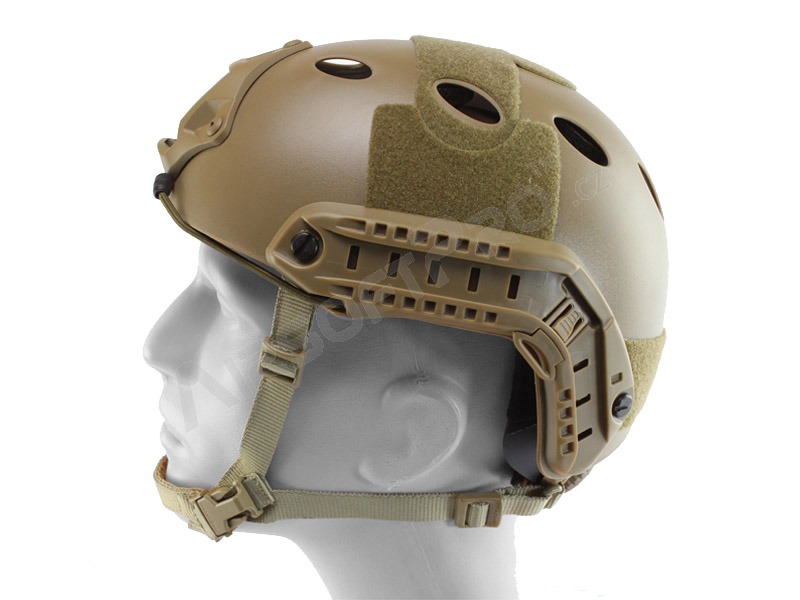 Vojenská helma FAST s příslušenstvím, typ PJ, NOVÝ MODEL - Dark Earth [EmersonGear]