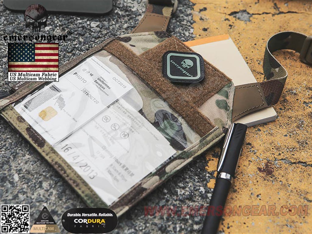 Lightweight passport holder and travel wallet - Multicam [EmersonGear]