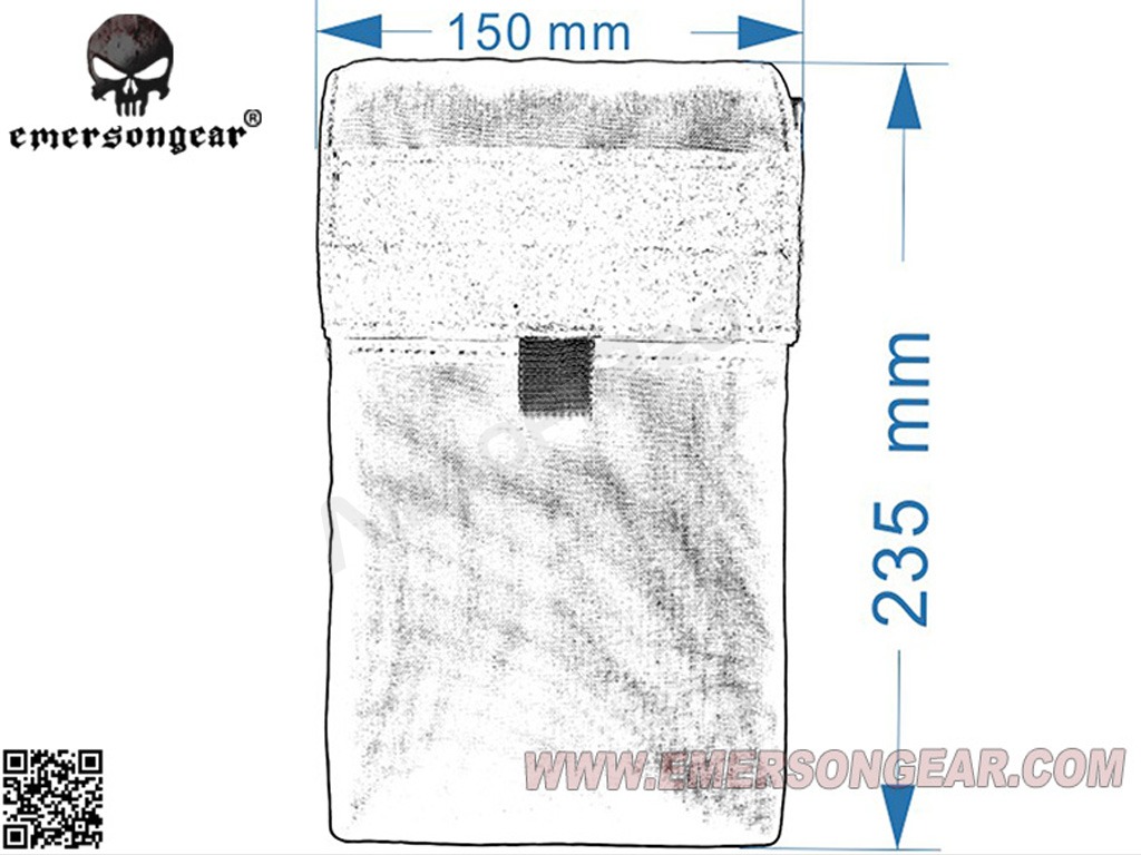 Small Water Bag (Hydration) 27OZ, 0.8L - Black [EmersonGear]