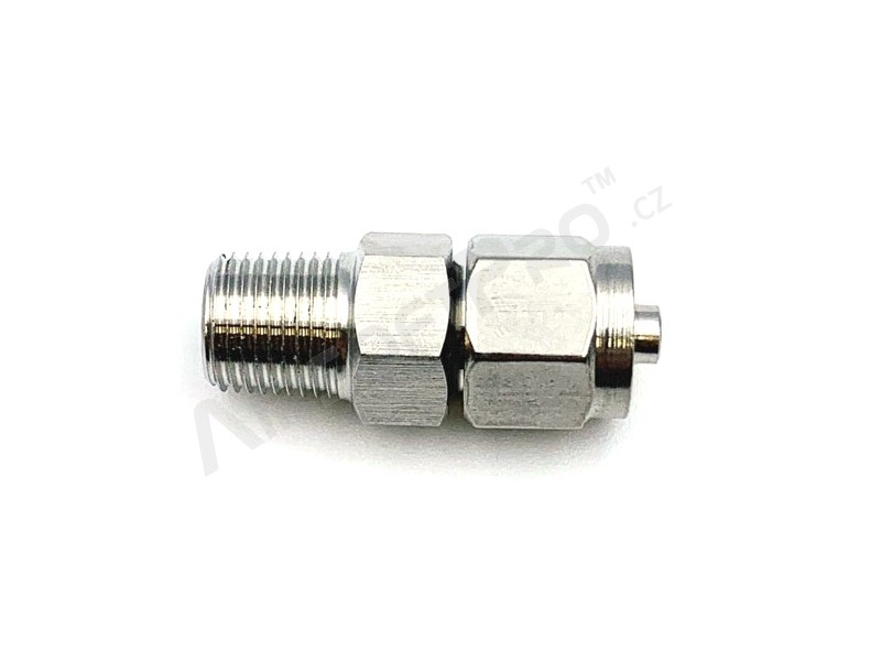 HPA 6 mm hose coupling with screwed catch - straight - male 1/8 NPT [EPeS]