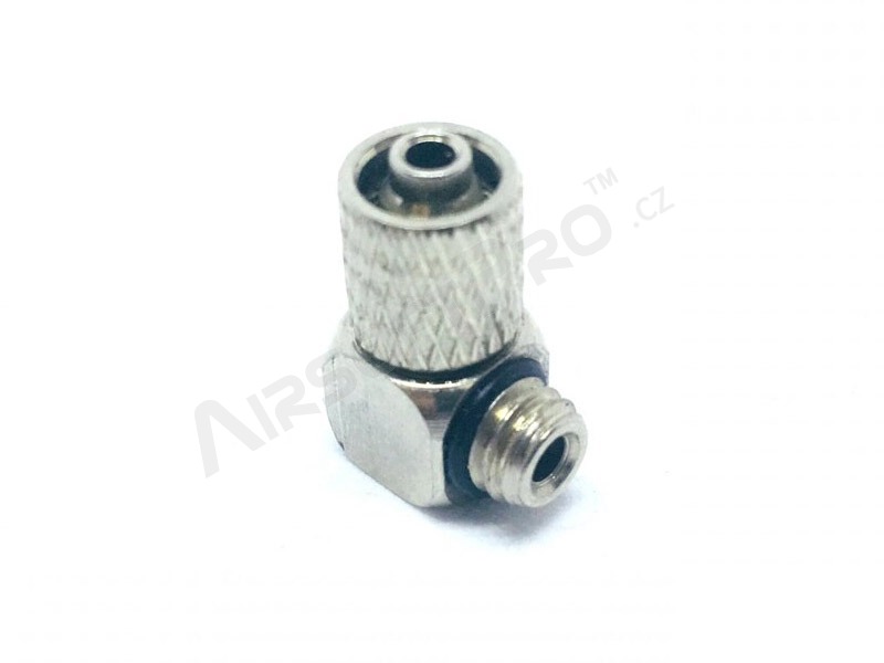 HPA 6 mm hose coupling with screwed catch - 90° - male M5 thread [EPeS]