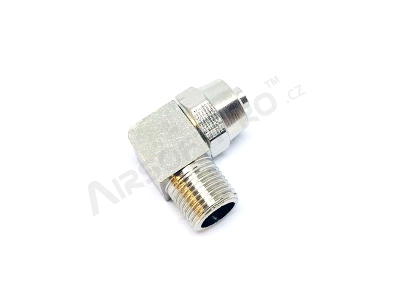 HPA 6 mm hose coupling with screwed catch - 90° - male 1/8NPT thread [EPeS]