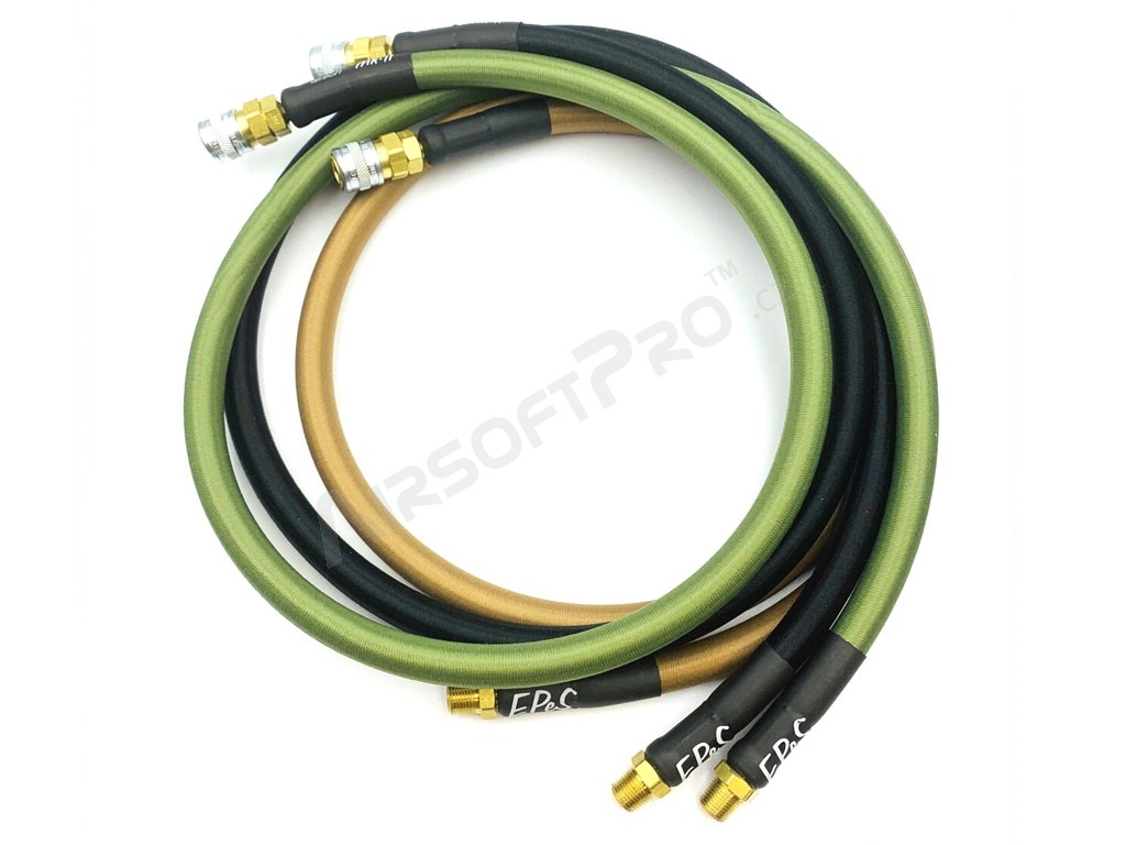 HPA S&F hose Mk.II - female QD + 1/8NPT - 100cm with braided - Olive [EPeS]