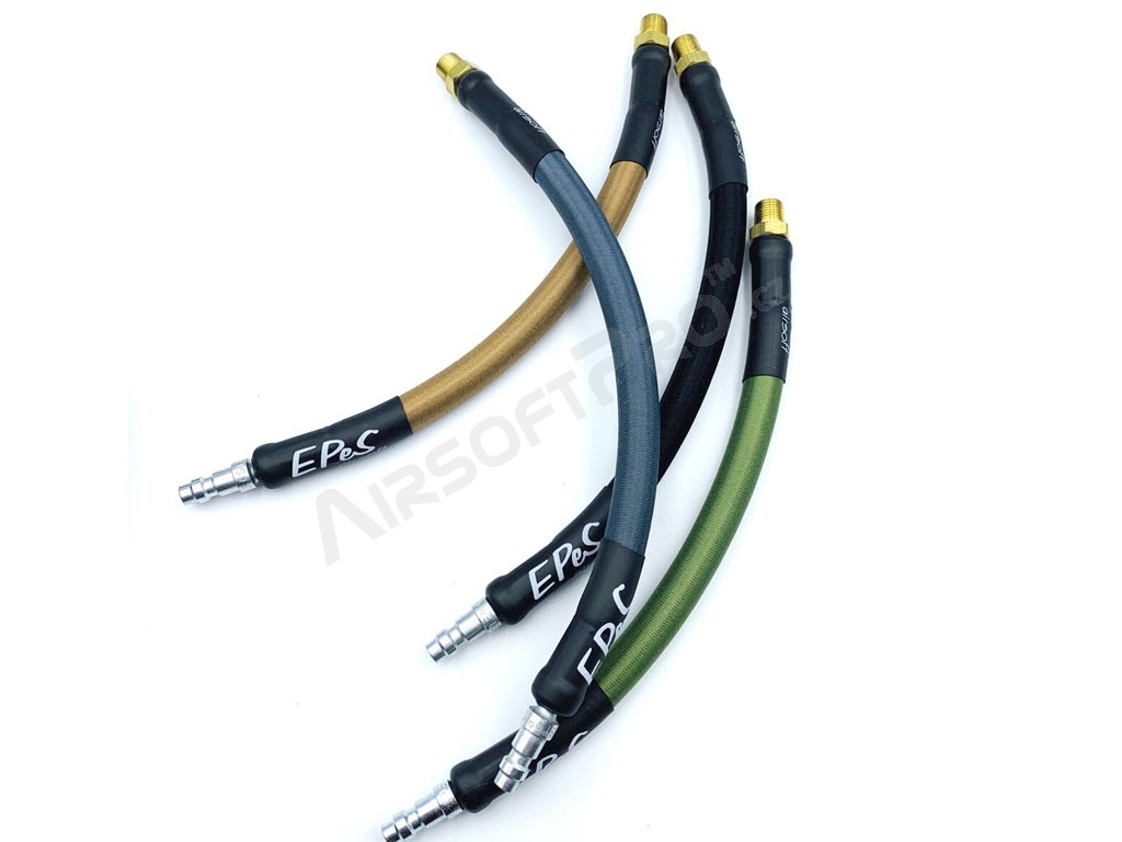 IGL type S&F hose for HPA system - male QD + 1/8NPT - 20cm with braided - Olive Green [EPeS]
