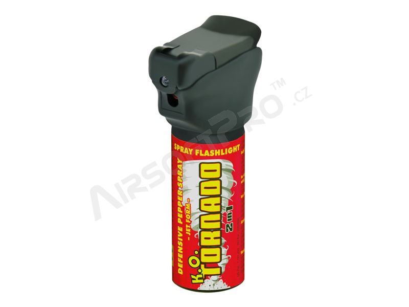 Spray au poivre K.O. TORNADO avec lampe de poche - 50 ml [ESP]
