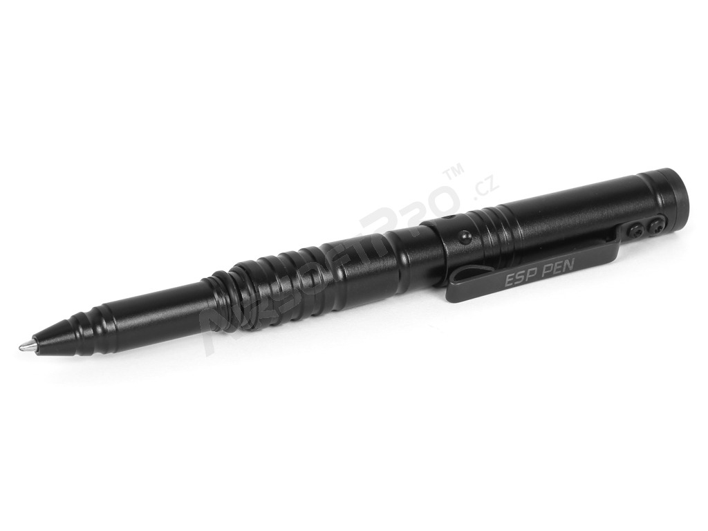 Compact tactical pen with glass breaker KBT-03 - black [ESP]