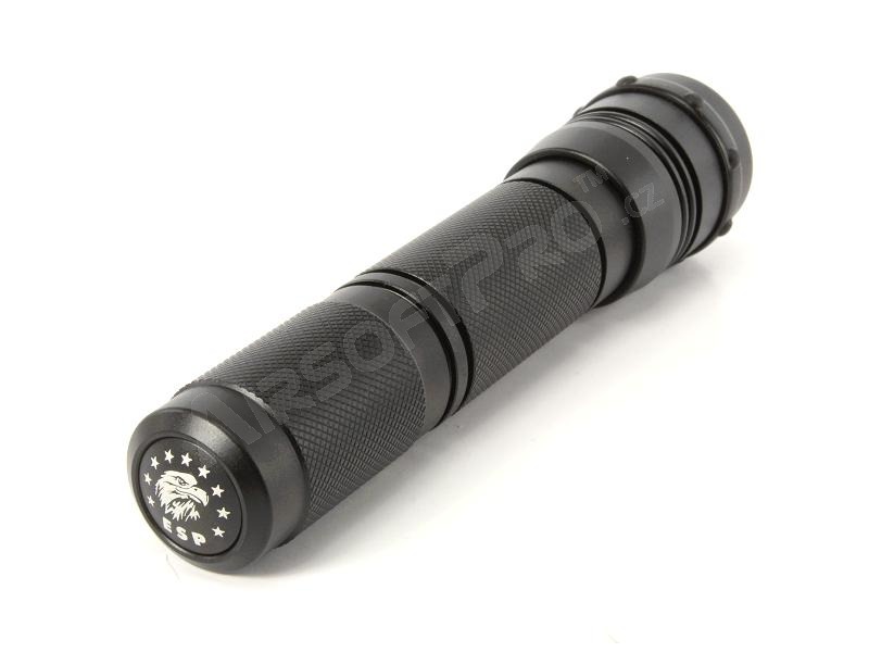 Taktická 10W LED svítilna HELIOS 10-34 + USB nabíjecí adapter a akumulátor [ESP]