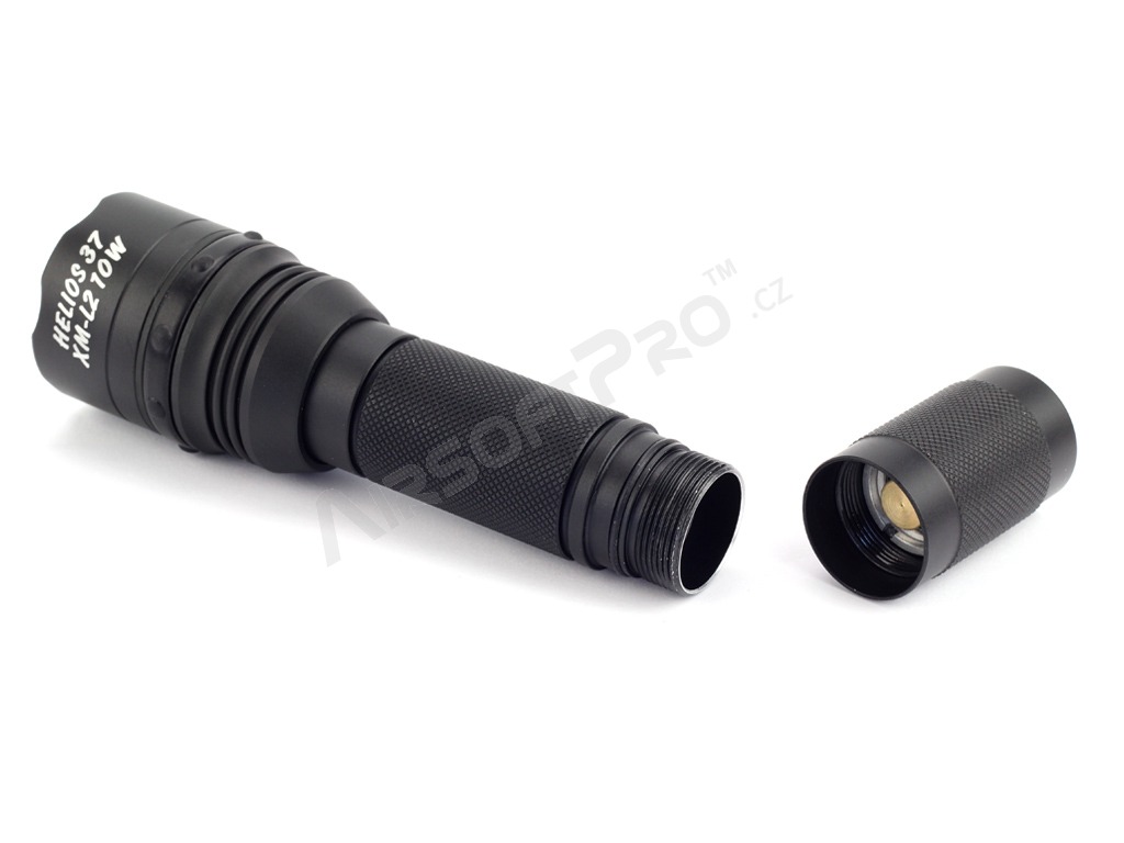 Tactical 10W LED  flashlight HELIOS 10-37, 1 mode + USB adapter and battery [ESP]